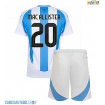 Camisa de time de futebol Argentina Alexis Mac Allister #20 Replicas 1º Equipamento Infantil Copa America 2024 Manga Curta (+ Calças curtas)